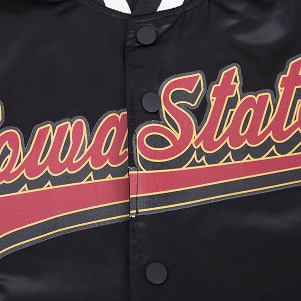 Pro Standard Iowa State Black Satin Jacket